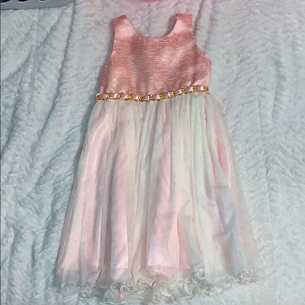 Pink and gold fancy dress, size 5